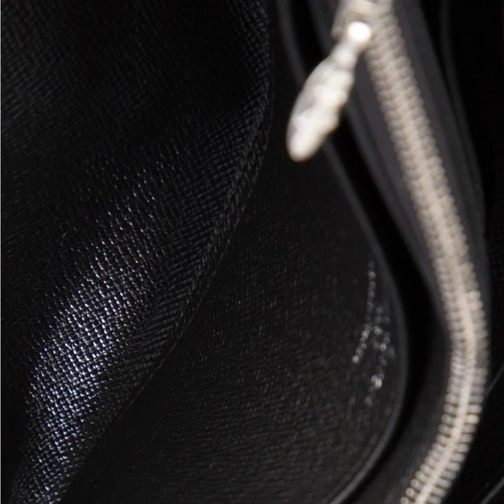 Louis Vuitton Twist Wallet Black Epi Leather Silver LV Lock Box Dust Bag Auth